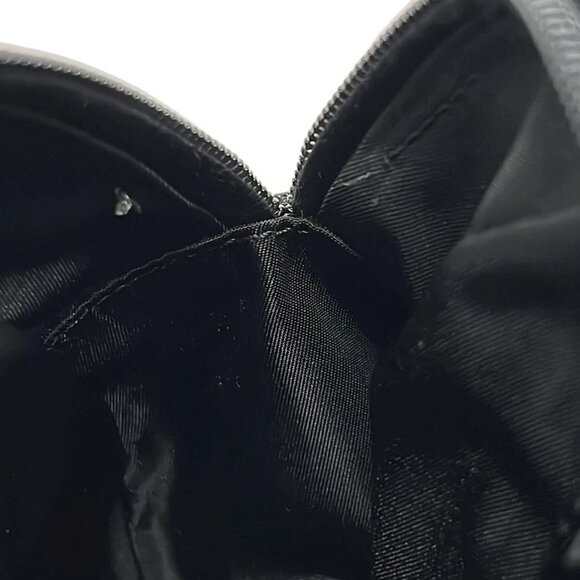 Auth DIOR/ChristianDior Double Saddle Black Nylon Patent Leather Handbag - Picture 15 of 16